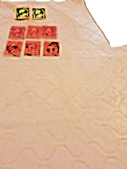 Rare Vintage 2 Green & 6 Red George Washington Stamp – 1 & 2 cent stamps – used