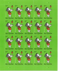 USPS Shel Silverstein Sheet of 20 one ounce rate Stamps Sent from OKC, OK