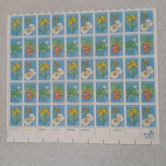 Foreign stamps, USA, Endangered Plants stamps full sheet, 1979, 15 cents, 50