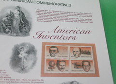 American Commemoratives American Inventors USPS Stamps Panel 199 Sept. 21, 1983