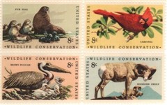 United States 8c Wildlife Conservation Postage Stamp #1464-67 x 100 singles