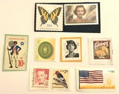 Collectible US Postage Stamps – unused but mint hinged