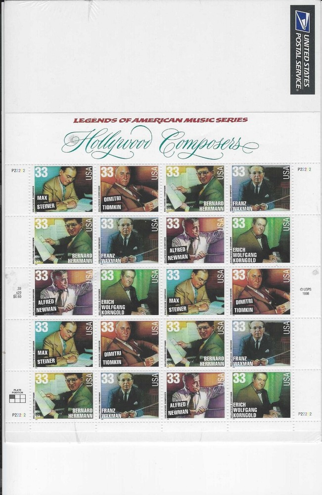 SCOTT#3339-44-LEGENDS OF AMERICAN MUSIC SERIES HOLLYWOOD COMPOSERS