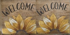 THREE Indiv. Paper LUNCHEON Decoupage Napkins/ Wood/ Sunflower Watercolor 6.5”