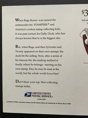 USA 33 Cent Daffy Duck (Bugs Bunny) Postage Stamps, Full Sheet of 10