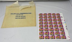 Sheet of Elvis Presely Stamps