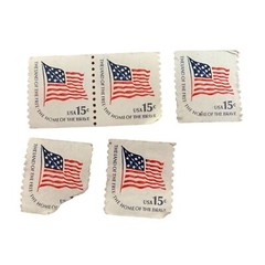 Vintage 1978 Flag Stamps «The Land of the Free. The Home of the Brave»