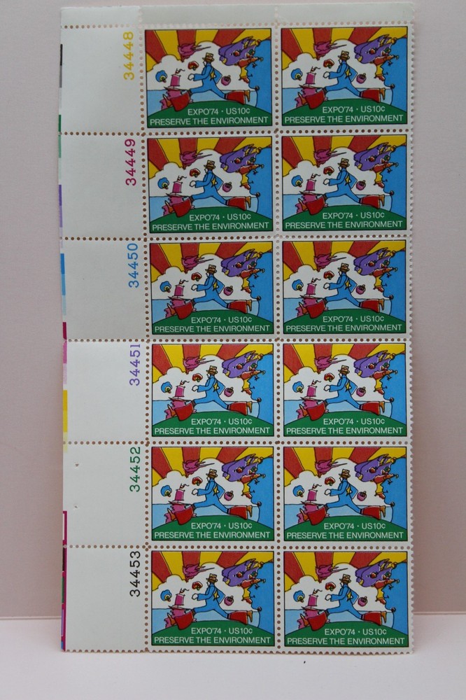 US Stamp Expo 74 Preserve The Environment US Block of 12 Scott #1527