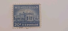 Stamp United States Monticello 20 Cents