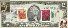 $2 DOLLARS 2009 CANCEL STAMPS CHRISTMAS WINTER HOLIDAY MADONNA & CHILD $125
