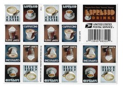 US SCOTT 5569 – 72a BOOKLET OF 20 ESPRESSO COFFEE DRINK STAMPS FOREVER MNH