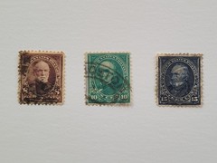 US Scott #225 #258 #259 Used 1890-94 Sherman 8c Webster 10c Clay 15c Bureau ABN