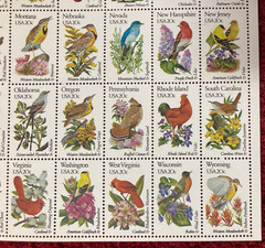 USPS 1982 State Birds & Flowers FULL SHEET MINT UNUSED (items #1953-2002)