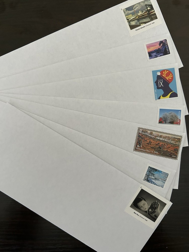 300 FOREVER STAMPS PRE-STAMPED PEEL & SEAL SECURITY ENVELOPES # 10 WITH On Ea