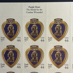 Sheet of (20) 2009 Purple Heart Stamps, $8.80 FV, Scott #4384, MNH
