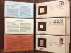 Golden Replicas Of United States Stamps. Elizabeth Bonney. US Stamp Album.