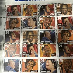 US SCOTT 2854 – 61 PANE OF 35 JAZZ/BLUES SINGERS STAMPS 29 CENT FACE MNH
