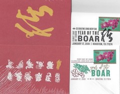 Celebrating Lunar New Year – Boar FDI Memento with 12 Forever Stamps Scott #5340