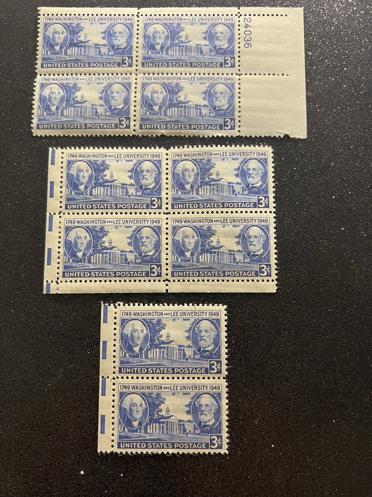Lot of 10 Washington and Lee University 3 Cent Postage Stamps