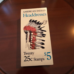 US Scott 89 #2502/5 BK179 American Indian Headdresses 25 Cent Booklet Stamps