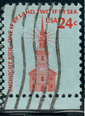 USA – 1975 – Americana Issue – Buildings – Old North Church – 24¢ – #3726