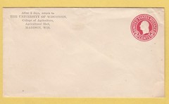 Vintage U.S. Postal Envelope 2 Cent Red Washington Stamp Pre-Stamped
