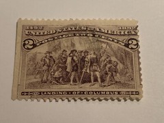 Rare 1893 2 Cent Landing of Columbus US Stamp