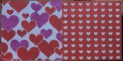 TWO Individual Paper Luncheon Decoupage Napkins VALENTINE Red Hearts /LOVE 6.5”