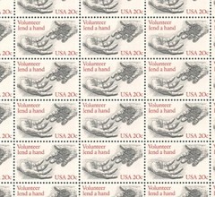 United States Volunteer Lend a Hand 20¢ Postage Stamp #2039 Pack of 100