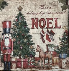 FOUR Paper BEVERAGE Decoupage Art Craft Napkins Christmas Truck/sleigh/Santa 5×5