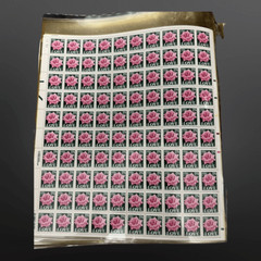 MNH Scott #2378 Pink Rose Love 25 Cent Sheet of 100 Stamps