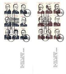 1986 .22c PRESIDENTS MINIATURE LOT OF 4 SHEETS Commemorative FIRST DAY ISSUE