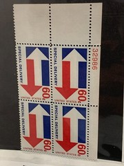 USA 60c 1969 SPECIAL DELIVERY STAMPS #E23 Block of 4 Unused