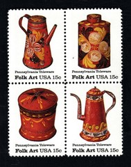 US Stamps – 15¢ American Folk Art – Block of 4 – (SC# 1775-1778) MNH
