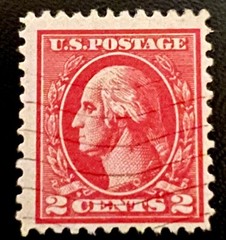 GEORGE WASHINGTON PINK CANCELLED 2 CENT 1732 1799 US POSTAGE STAMP – SUPERB!