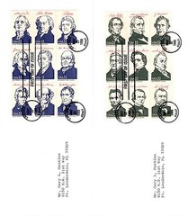 1986 .22c PRESIDENTS MINIATURE LOT OF 4 SHEETS Commemorative FIRST DAY ISSUE