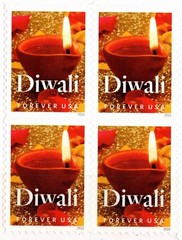 USA 2016 DIWALI HINDU FESTIVAL OF LIGHTS HOLIDAY BLOCK OF FOUR SCOTT 5142 MNH