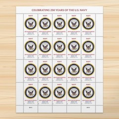 250th U.S. Navy Forever Postage Stamps – Sheet of 20, First-Class Mail, Collecti