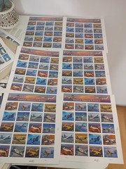 (6 Sheets) Lot of 120 USPS 37¢ American Advances in Aviation Stamps #3916–3925
