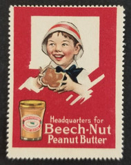 Vintage Beech Nut Peanut Butter Poster Stamp