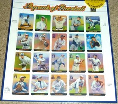 USPS 2000 Sheet of 20 «Legends of Baseball» 33¢ Stamps USA Scott 3408 MNH