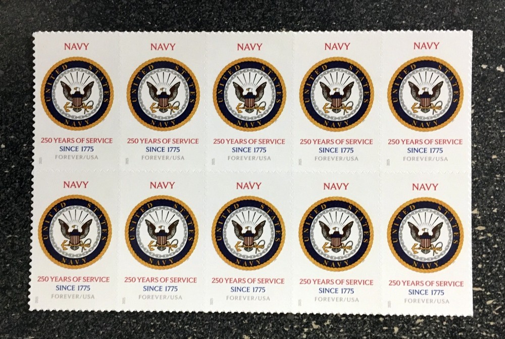 2025USA Forever Navy – Block of 10 Postage Stamps
