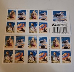 USPS A Day at the Beach Booklet of 20 Forever Stamps (6073a) MNH