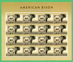 USPS American Bison Sheet of 16 Forever Stamps – MNH