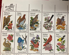 USPS 1982 State Birds & Flowers FULL SHEET MINT UNUSED (items #1953-2002)