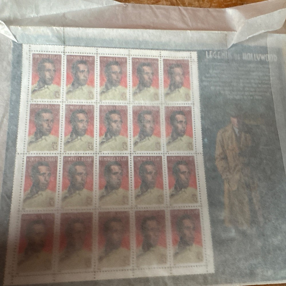 US SCOTT 3152 PANE OF 20 HUMPHREY BOGART LEGENDS OF HOLLYWOOD 32 CENTS FACE MNH