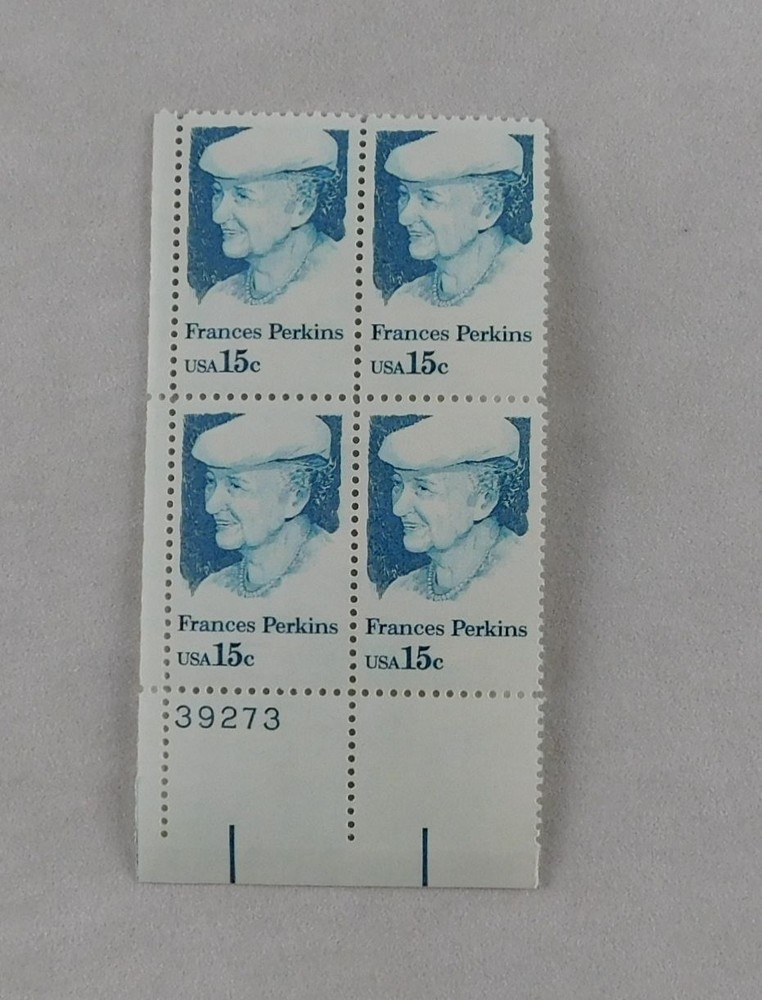 Frances Perkins US Stamp 15 Cent USA 1980 Un-used Sheet