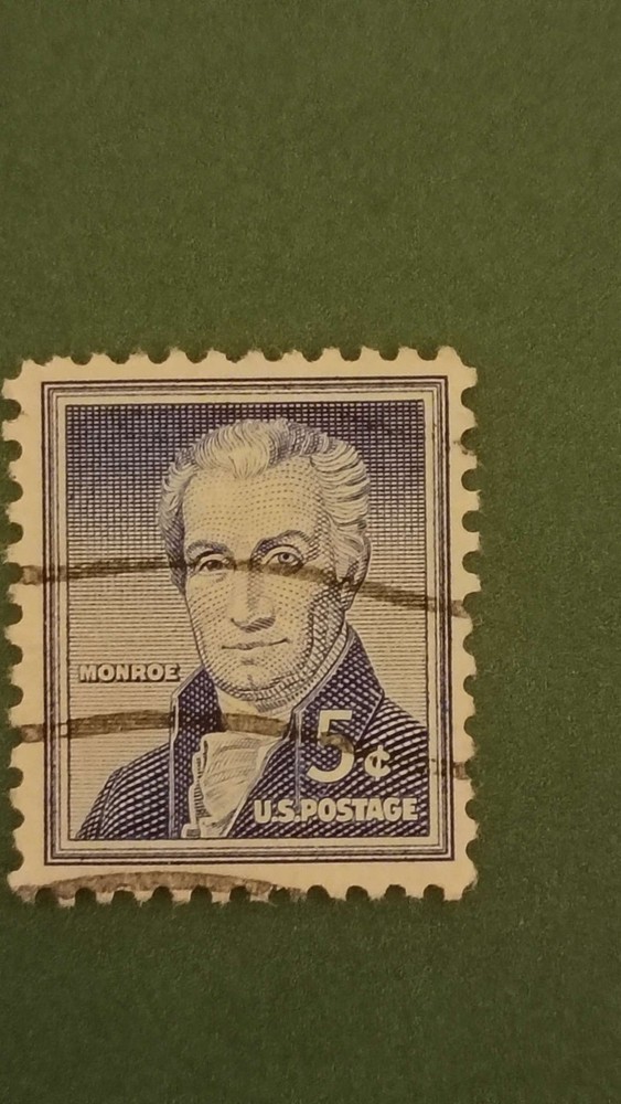 US Postage Stamp James Monroe 5 Cent SC #1038