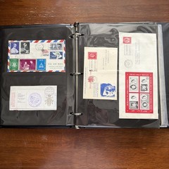 HUGE RARE VINTAGE John F Kennedy Commemorative Stamp Portfolio