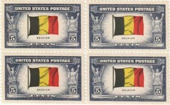 U.S. 5¢ WWII Overrun Countries Belgium Postage Stamp #914 Pack of 100